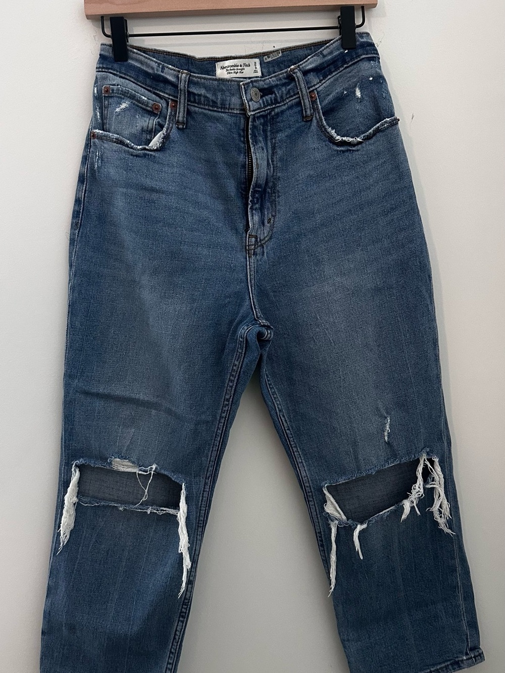 abercrombie & fitch | ankle straight ultra high rise jeans